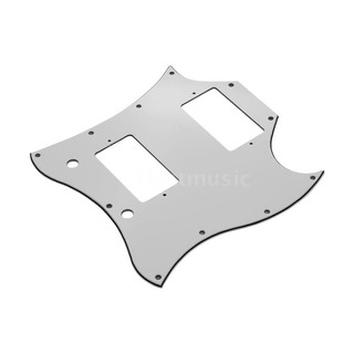 E*M PVC HH Guitar Pickguard Scratch Plate for SG Electric Guitars 3 Ply White