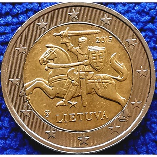 เหรียญ​ ยูโร, ลิทัวเนีย​ Lithuania, 2 Euro, ใช้แล้ว, #​1493