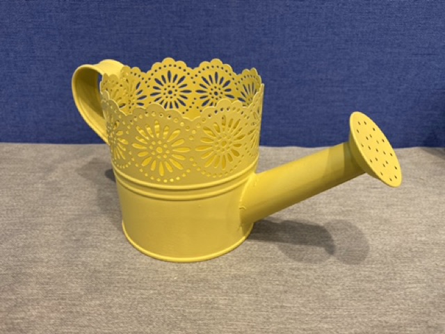 (สินค้าตำหนิ) บัวรดน้ำสังกะสี กระป๋อง ถัง ลายดอกไม้ สีสันสด - รูปที่ 4