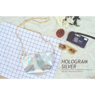 กระเป๋าสะพายข้าง //HOLOGRAM SILVER BAG.//