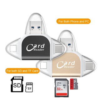 Card Reader 4in1 SD TF Type C TF SD อะแดปเตอร์หน่วยความจำOTG การ์ดรีดเดอร์ ที่อ่านการ์ด