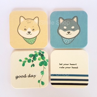 AllSmile Shop แผ่นหินรองแก้ว ไดอะตอมไมต์ (Diatomite Coaster) ที่รองแก้ว จานรองแก้ว ซึมซับน้ำได้ ไม่เปียกพื้น