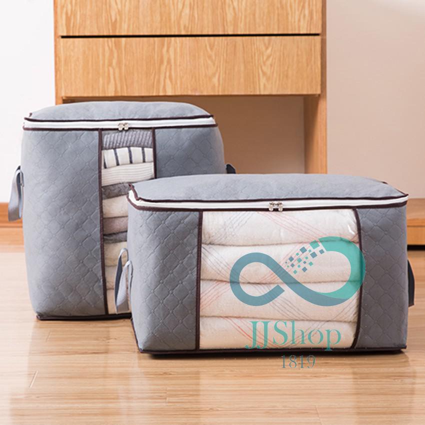 ถุงเก็บเสื้อผ้า 🧩 พับได้ มีซิปรูด  สำหรับจัดระเบียบตู้ผ้า ⛩ ภายในบ้าน jj99