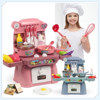 ชุดของเล่นเด็ก Play House Kitchen   เด็กชายและเด็กหญิงจำลองการทำอาหารทำอาหาร   ของเล่นเด็ก 3-6 ขวบ