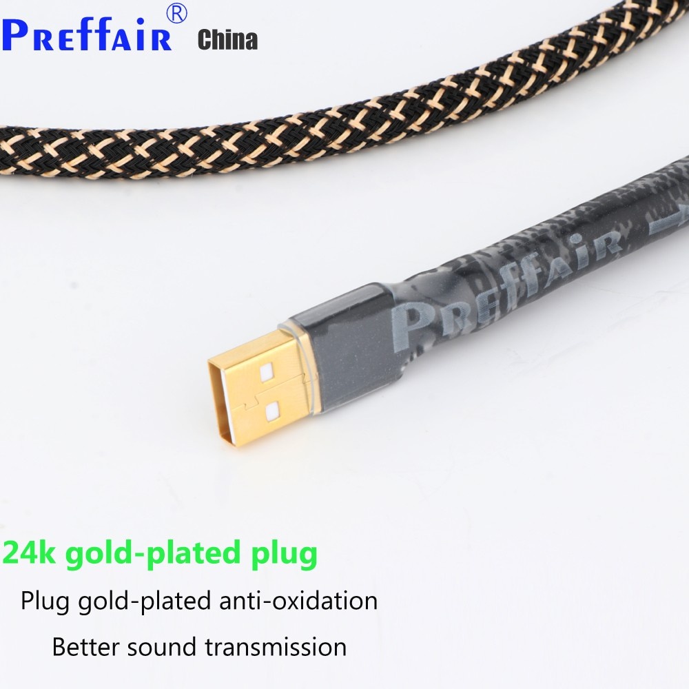 Preffiar x1 สายเคเบิ้ล Hifi USB Type A to Type B Hifi คุณภาพสูง สําหรับ DAC