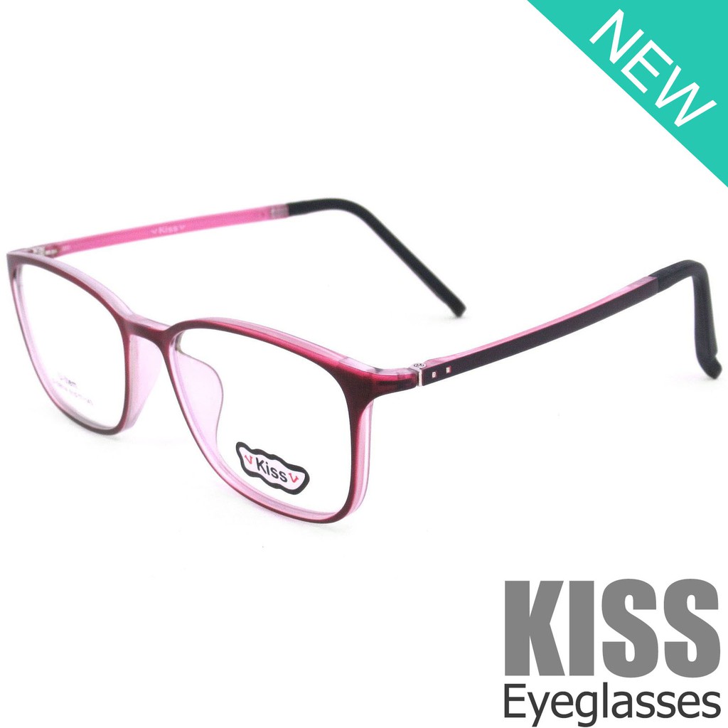 Korea แว่นตาแฟชั่น รุ่น KISS DS 9014 C-18 วัสดุ Plastic เบาและยืดหยุนได้(สำหรับตัดเลนส์)