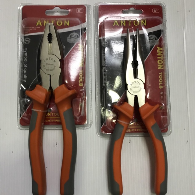 ลดราคา  คีมปากจิ้งจก 8 นิ้ว คีมปากแหลม 8 นิ้ว ANTON ( แอนตัน ) German / ระวังของเลียนแบบ / ราคาถูก ราคา ต่อตัว