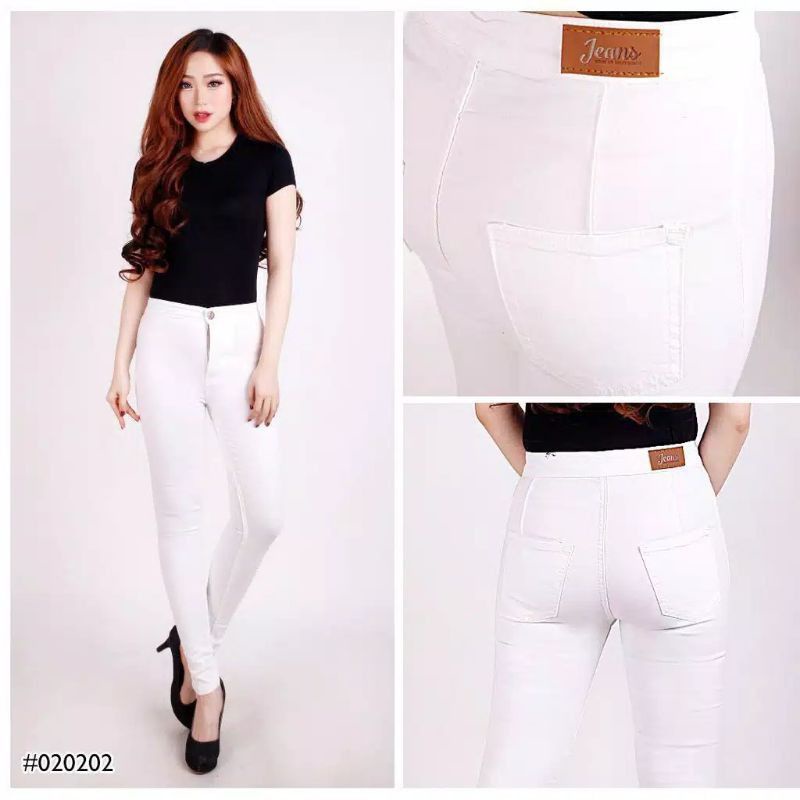 NEW ARRIVAL -New-Jeans-for-Women-black-White-Jeans-High-Waist-Jeans-Woman-High-Elastic-Stretch-Jeans