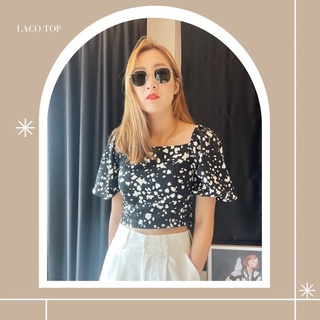 Laco crop top เสื้อครอปแขนตุ๊กตา