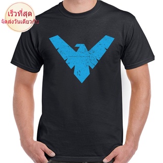 เสื้อยืดผ้าฝ้าย พิมพ์ลายค้างคาว Nightwing S FatherS Day สไตล์คลาสสิก สําหรับผู้ชาย 28113