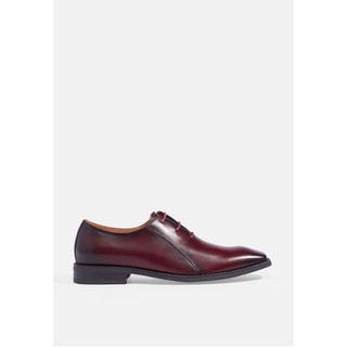 รองเท้าผู้ชายหนังแท้แบบผูกเชือก Plain Square Toe Derby laces up genuine leather Oxford shoes