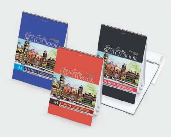 CAMP CA4190 A4 80gms 25s WIRE-O SKETCH BOOK (PERFORATED) X 5 ชิ้น