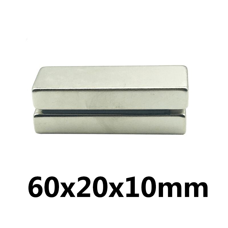 1ชิ้น แม่เหล็กแรงดึงดูดสูง 60x20x10 มม. สี่เหลี่ยม แม่เหล็ก 60*20*10mm Magnet Neodymium 60x20x10mm แรงดูดสูง 60x20x10มิล - รูปที่ 2