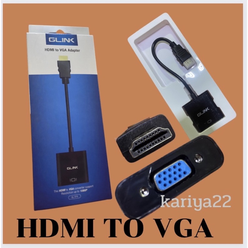 สายแปลง HDMI to VGA Cable สายจาก HDMIออกVGA สาย HDMI Cable Converter Adapter HD1080p Cable สายแปลง H