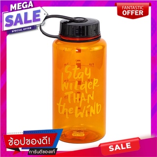 ขวดน้ำพลาสติก LOCKNLOCK HELPER 1 ลิตร สีส้ม ภาชนะใส่น้ำและน้ำแข็ง PLASTIC WATER BOTTLE LOCKNLOCK HELPER 1L ORANGE