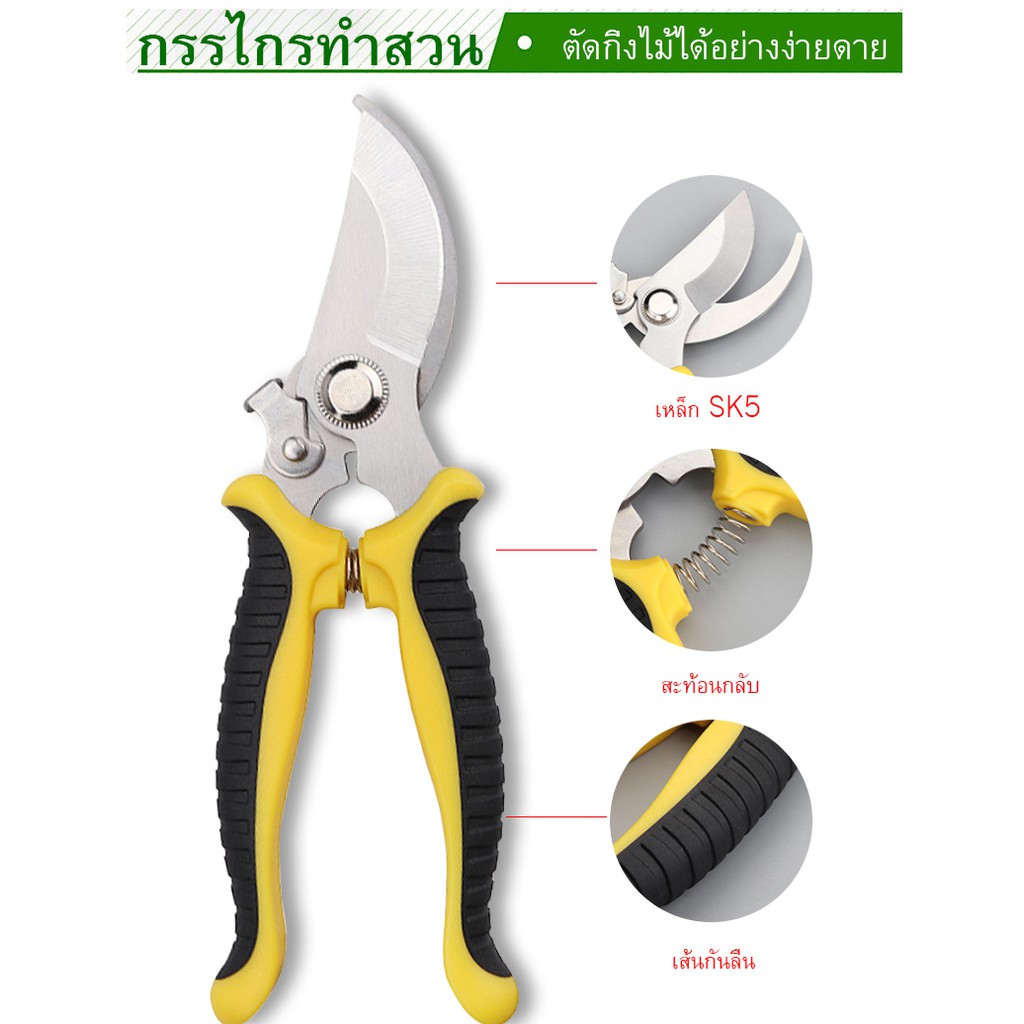 กรรไกรตัดกิ่งไม้ กรรไกรตัดกิ่ง  ง่ายต่อการใช้