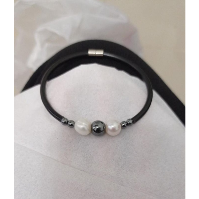 Lombok FRESHWATER PEARL BRACELET MAGNET BRACELET ของแท้ PEARL CABLE BRACELET