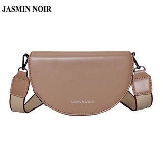 Jasmin NOIR กระเป๋าสะพายข้าง หนัง PU เรียบง่าย สําหรับผู้หญิง