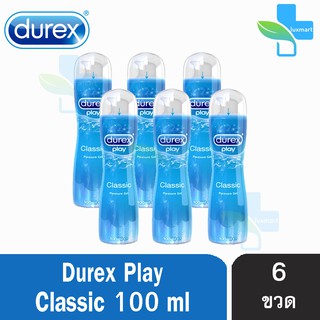 Durex Play Classic Lubricant Gel 100 ml [6 ขวด][สีฟ้า] เจลหล่อลื่น ดูเร็กซ์ เพลย์ คลาสสิค เจล