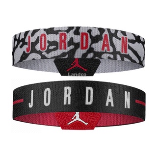 Nike ไนกี้ สายรัดข้อมือ สำหรับออกกำลังกาย Baller Bands Jordan J.100.0116.940 BK/R/GRY (790)