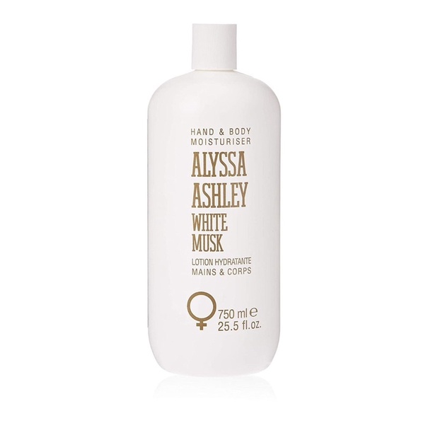 Alyssa Ashley White Musk Hand & Body Moisturiser ฝาขาว 750ml.