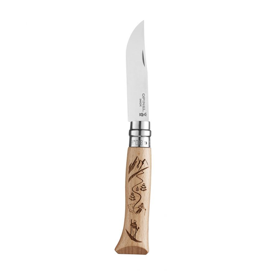 Opinel No.08 Sport Engraved มีดพับแกะสลัก