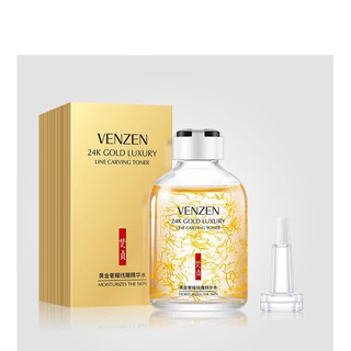 เซรั่มไหมทองคำเกาหลี Venzen 24K Gold Line Carving Serum 50 Ml.