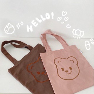 กระเป๋าผ้า BEAR NICE DAY พร้อมส่ง (MN007)