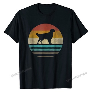 เสื้อยืดครอปเสื้อยืดลําลอง ผ้าฝ้าย แขนสั้น พิมพ์ลาย Golden Retriever Dog 70s สไตล์วินเทจ สําหรับผู้ชายS-5XL