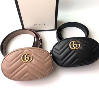 (ผ่อน0%)📌แท้💯 Gucci GG Marmont matelassé belt bag(ไม่แท้คืนเงิน)