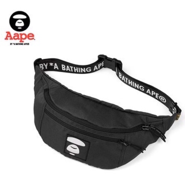 Aape A BATHING APE ของแท้ 100% Bape Waist Bag Chest Bags กระเป๋าสะพายข้าง กระเป๋าคาดเอว Japan 2019 N