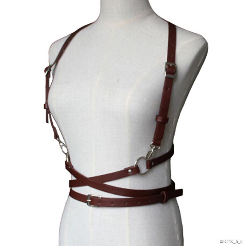 Women Sexy Harness Waist Belt Harajuku O-Ring Garters Faux Leather ...