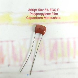 360pf 50v 5% ECQ-P Polypropylene Film Capacitors Matsushita ( 5 ชิ้น )