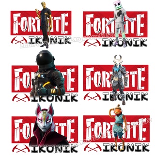 Fortnites แผ่นสติกเกอร์รีดร้อน ซักได้ สําหรับตกแต่งเสื้อผ้า DIY