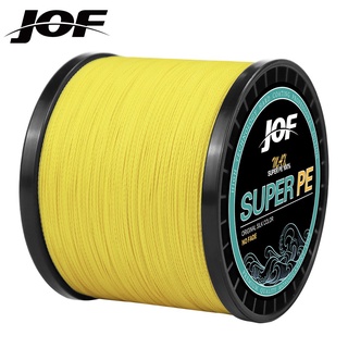 สายเบ็ดตกปลา JOF 1000 เมตร X4 Strands แบบถัก เส้นใยหลายเส้น Pe รุ่นที่สอง ไม่ซีดจาง