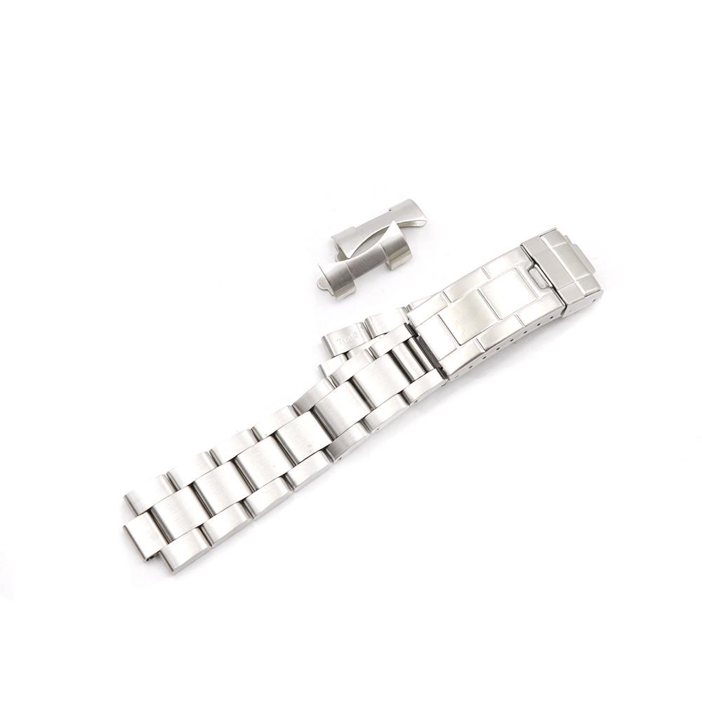 สําหรับ 20 มม.VINTAGE Oyster 455B Rolex Submarine Steel Link สายนาฬิกาโค้ง Glide Lock Clasp สร้อยข้อ