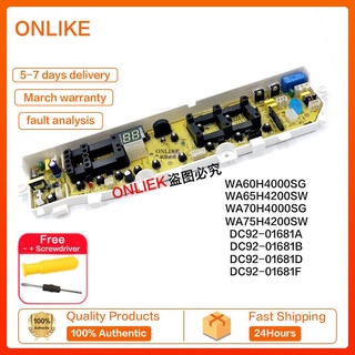 SAMSUNG บอร์ดควบคุมเครื่องซักผ้า PCB WA70H4000SG WA70H4000 DC92-01681F A D G WA70H4000SH WA70H4400S