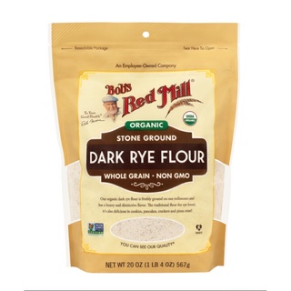 Organic Dark Rye Flour 567g แป้งไรย์สีเข้ม ออร์แกนิค Bob’s Red Mill