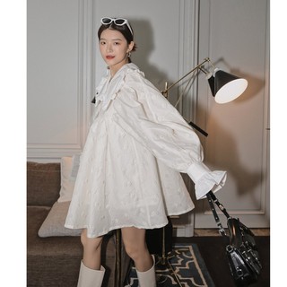 🌷🌷[DR0028] Vintage cute dress เดรสวินเทจสีขาว สไตล์เกาหลี