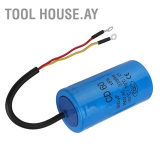 House.Ay Cd60 Run Capacitor พร้อมสายไฟ 250V Ac 600Uf 50/60Hz สําหรับมอเตอร์แอร์คอมเพรสเซอร์