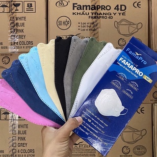 2.Famapro 4D Mask แมสตรานกฟ้า ฟามาโปร 4ดี หนา 3 ชั้น สินค้านำเข้าโดยตรงมีสต็อก พร้อมส่งทุกวันไม่ต้องรอ