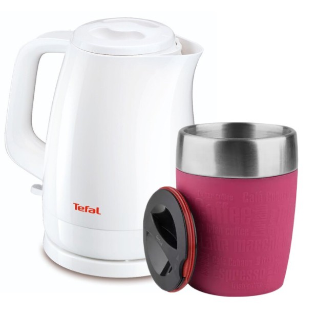 Tefal กาต้มน้ำร้อนและแก้วเก็บอุณหภูมิ KO-1501+Free แก้ว