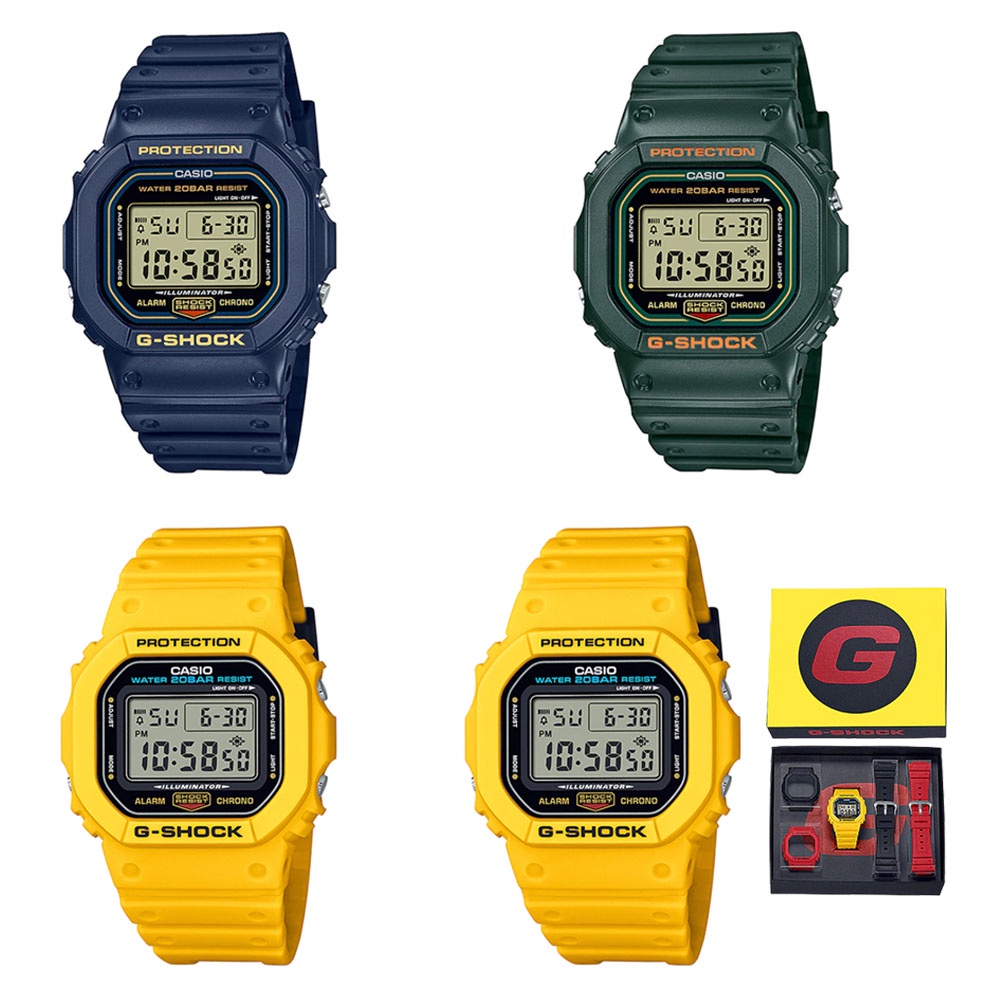 Casio G-Shock นาฬิกาข้อมือผู้ชาย รุ่น DW-5600RB,DW-5600REC,DWE-5600R (DW-5600RB-2,DW-5600RB-3,DW-5600REC-9,DWE-5600R-9)
