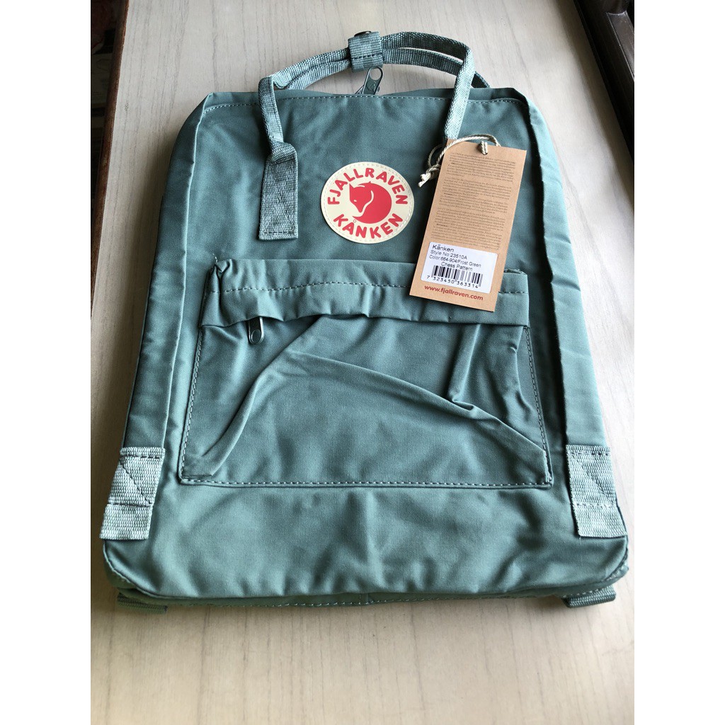 fjallraven kanken frost green chess