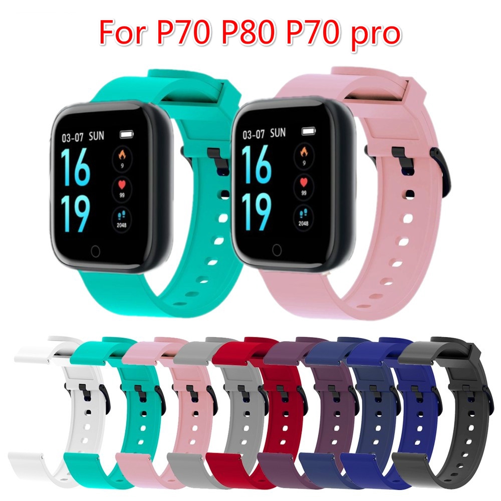 สายคล้องคอซิลิโคนอ่อนสำหรับ P70 P80 P70 pro Smart Watch Strap