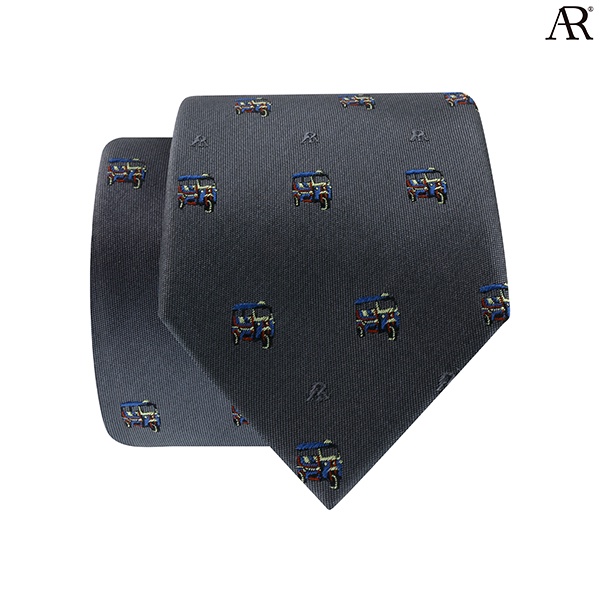 ANGELINO RUFOLO Necktie(NTS-TukTuk) เนคไทผ้าไหมทออิตาลี่ คุณภาพเยี่ยม ดีไซน์ AR TukTuk สีเทา/เลือดหมู/กรมท่า