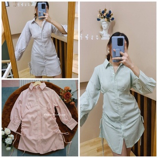 (ใส่โค้ด WMPBFZ ลด 40 บาททันที!) เดรสเชิ้ต เดรสสก็อต เดรสเชิ้ตสก็อต เดรสลายสก็อต เดรสเชิ้ตลายสก็อต