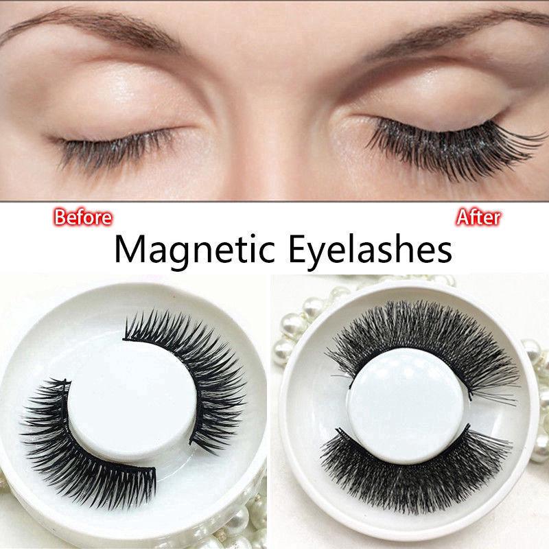 3D Reusable Double Magnet Magnetic Lashes Natural Eyelashes แม่เหล็ก ขนตาธรรมชาติ