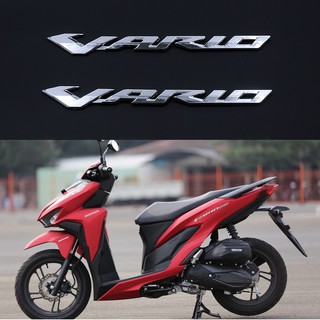 โลโก้ตรา Honda Vario 3D สีทอง/สีเงิน สำหรับการตกแต่งด้านซ้ายและขวา รถจักรยานยนต์