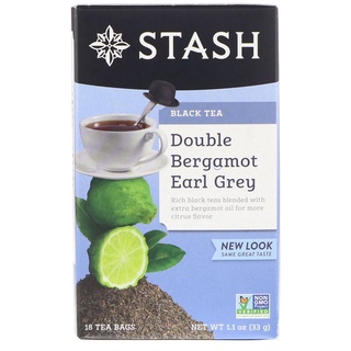 [แยกซอง/ยกกล่อง] Stash Tea, Black Tea, Double Bergamot Earl Grey